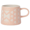 Pink Imprint Stoneware Mug