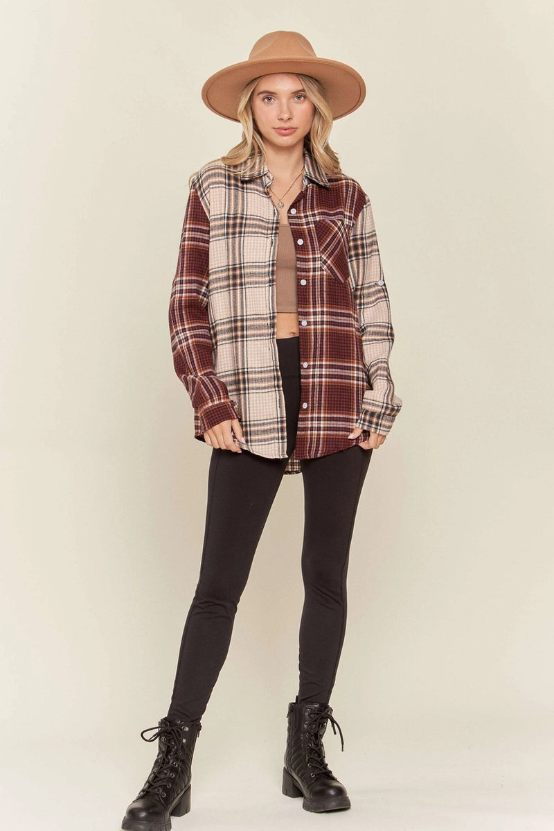 Plus Plaid Flannel Shirt