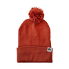 Three Tree Foldover Pom Beanie - Brick