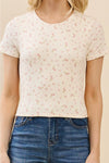 Printed Crewneck Double Layered Top