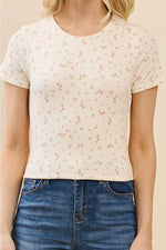 Printed Crewneck Double Layered Top