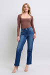 Judy Blue Full Size Side Seam Detail Straight Jeans with Pockets