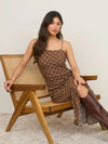 Plaid Spaghetti Strap Midi Dress