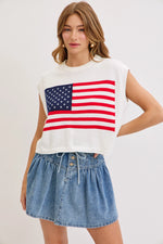 High-Rise, A-Line Denim Skirt