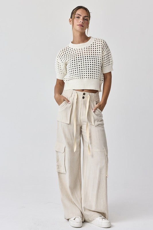 Alina Cropped Crochet Top