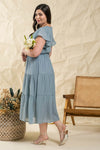 Plus Smocked Tiered Midi Dress