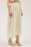 Box Pleated Midi Skirt