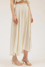 Box Pleated Midi Skirt