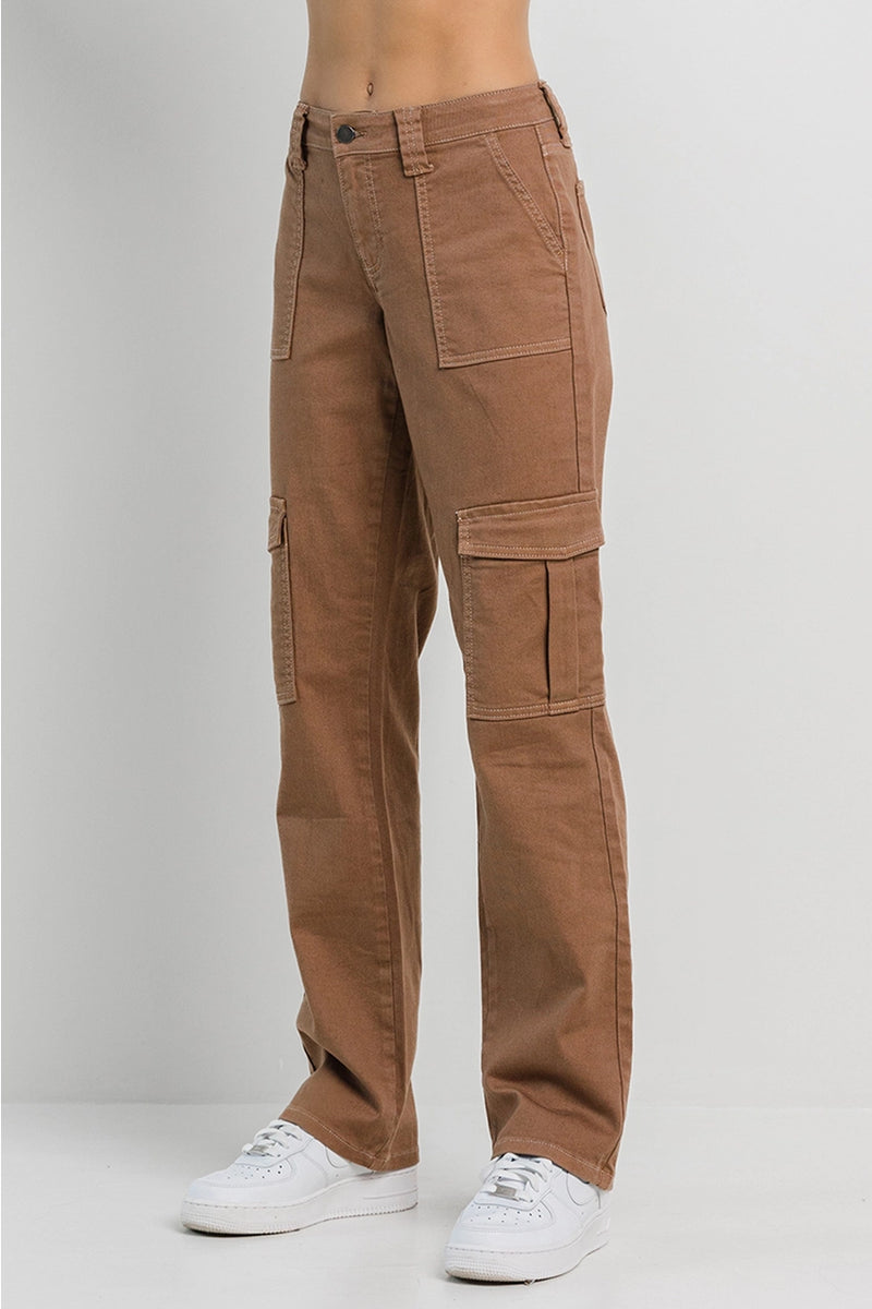 Jelly Jeans Taupe Straight Cargo Pants