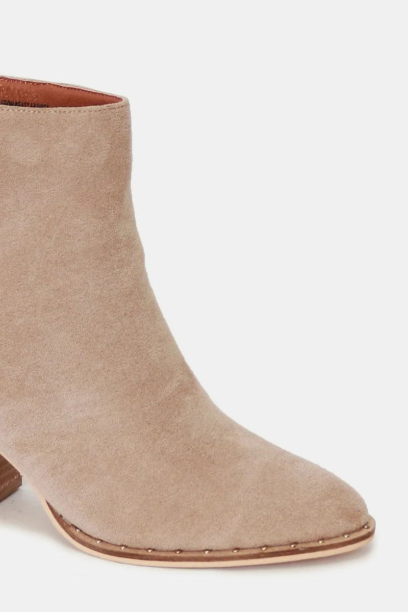 Suede Point Toe Ankle Booties