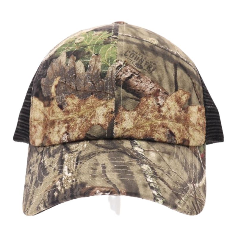 C.C Mossy Oak Mini Break-Up Camouflage Mesh Back Ball Cap