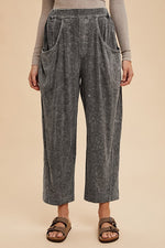 Annie Wear Mineral Washed Elastic Waist Pants