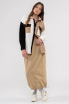 Colorblock Drop Shoulder Shacket