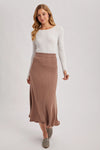 Wholegarment A-Line Midi Knit Skirt