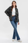 Collared Button Down Long Sleeve Plaid Shirt