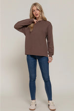 Long Sleeve Round Neck Garment Dye Tee