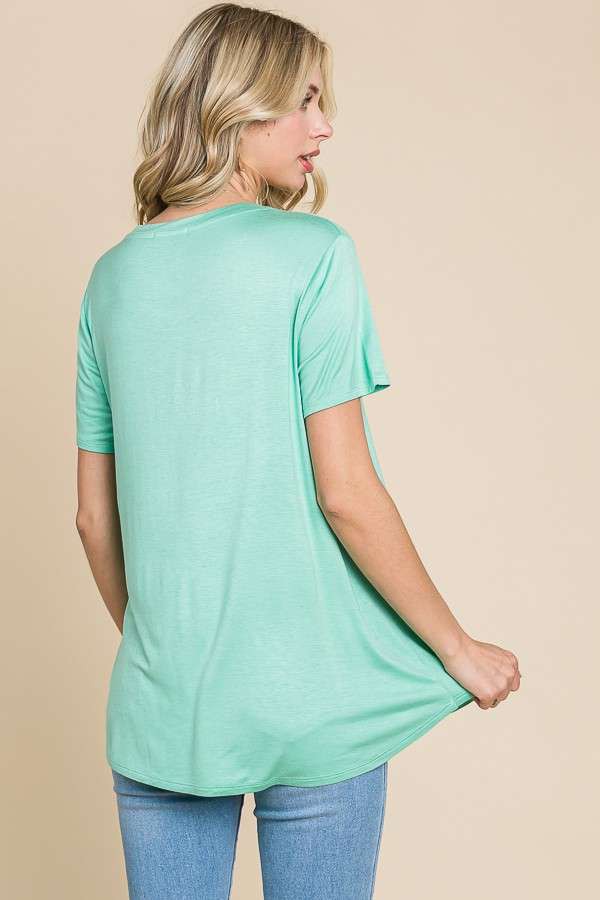 Plus Semi Loose Crew Neck Short Sleeve Top