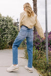 High Rise Straight Jeans in Vintage Light Wash