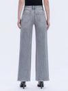 Vervet by Flying Monkey High Rise Full Length Grey Wide Leg Jeans