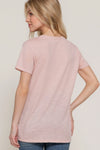 Short Sleeve Round Neck with Pocket Slub Knit Tee