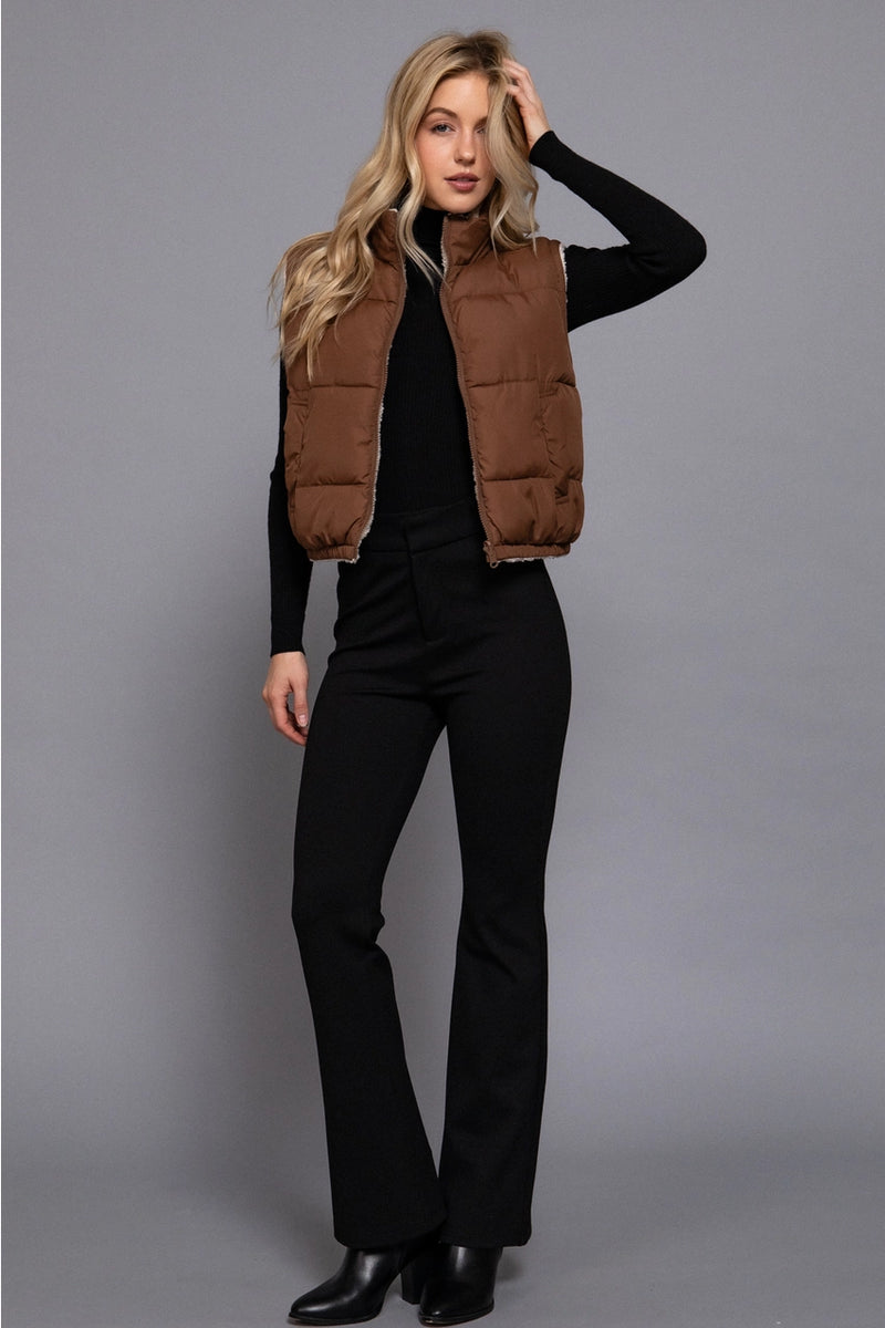 Reversible Fur Padding Vest