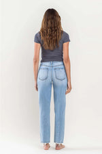 Lovervet by Vervet High Rise Distressed Straight Jeans