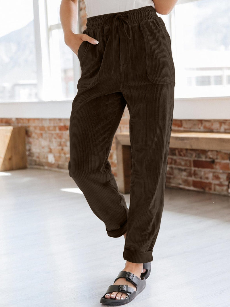 Drawstring Pants with Pockets