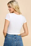 Crew Neck Double Layered Crop Top