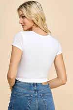 Crew Neck Double Layered Crop Top