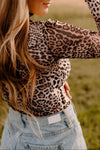 Turtleneck Leopard Long Sleeve Bodysuit