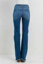 Jelly Jeans Mid Rise Flare with Side Detail