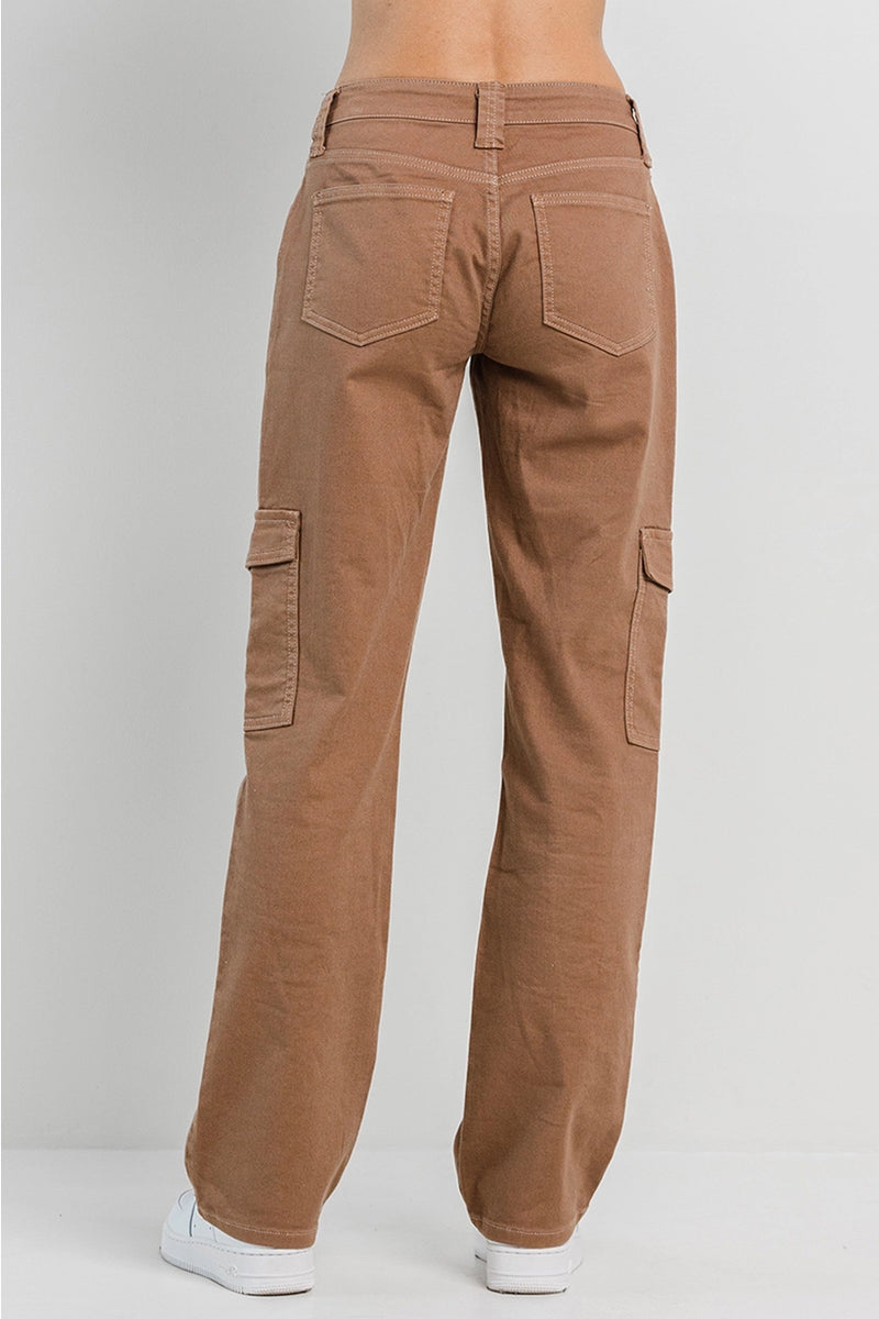 Jelly Jeans Taupe Straight Cargo Pants