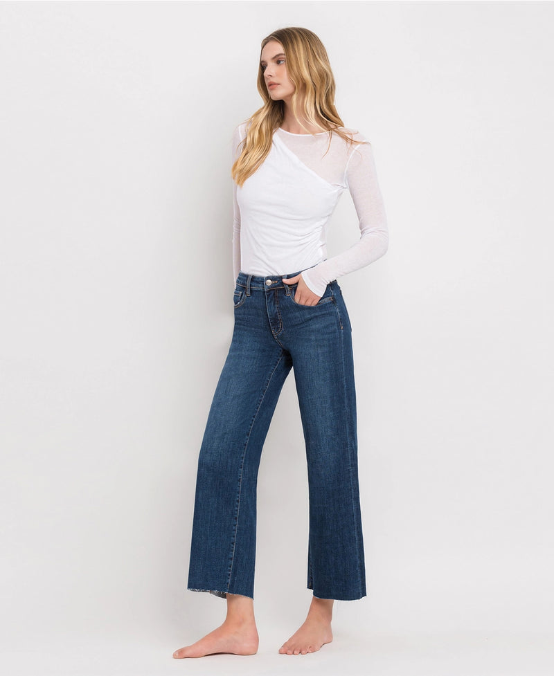Lovervet by VERVET Tummy Control Mid Rise Wide Leg Jeans