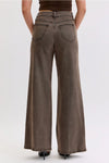 Cello Brown Washed High Rise Wide Leg Jeans