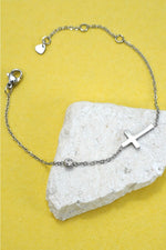 18K Stainless Steel Tarnish Free Cross Bracelet