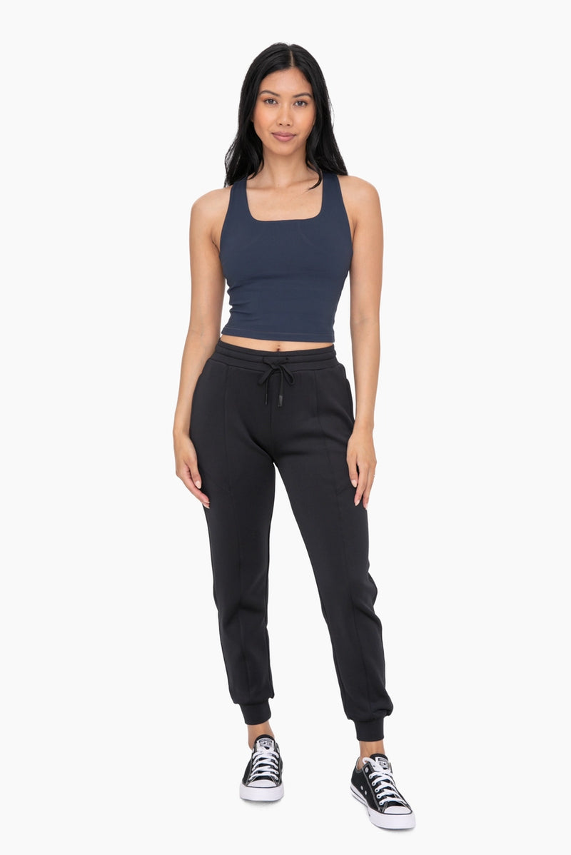 Cuffed Joggers with Zippered Pockets