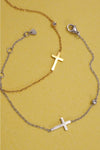 18K Stainless Steel Tarnish Free Cross Bracelet