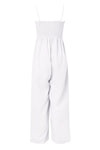 Smocked Spaghetti Strap Wide Leg Jumpsuit