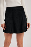 Corduroy Pleated Mini Skirt
