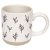 Brown Leaves Stoneware Coffee Mug
