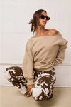 Evelyn Loose Fit One Shoulder Sweatshirt