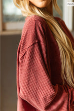 Plus Size Two-Tone Charm Cardigan