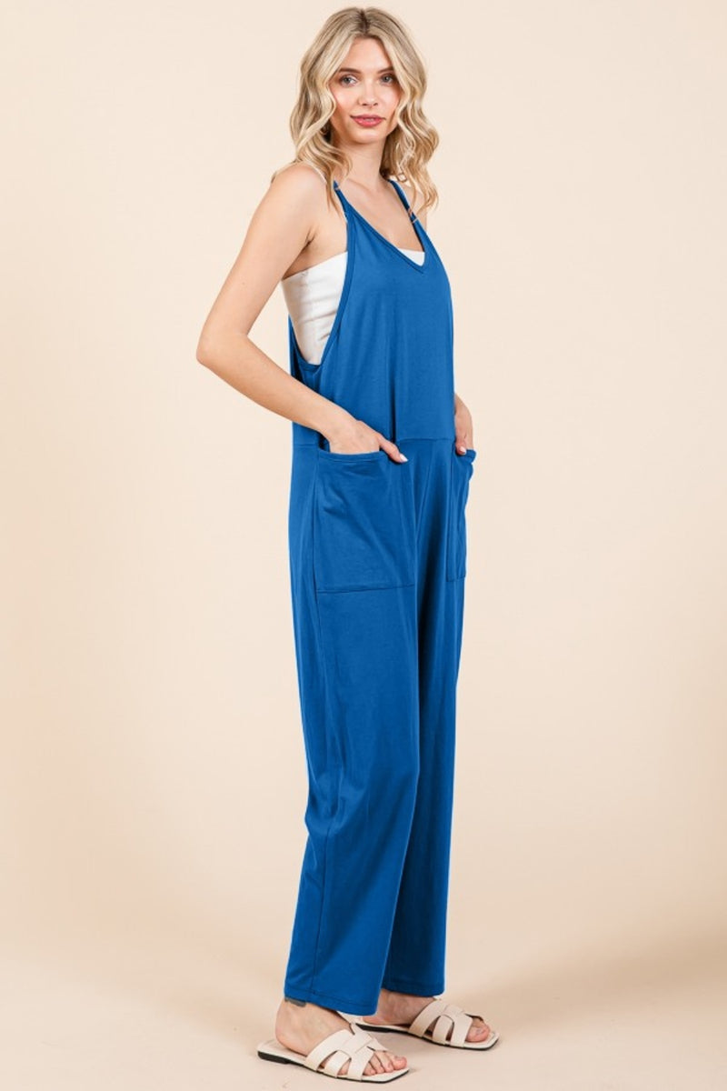 Full Size Sleeveless Jumpsuit with Pockets