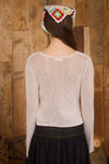Bell Sleeve Front Button Crochet Knit Cardigan