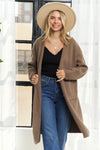 Long Sweater Cardigan with Front Pockets