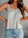 Sequin Scoop Neck Tank