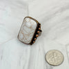 Copper Metal w/ Rectangle Stone Adjustable Ring