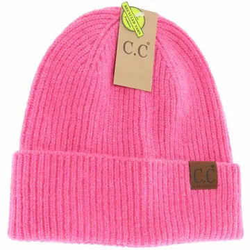 Unisex Soft Ribbed Cuff C.C Beanie