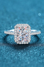 1 Carat Rectangle Moissanite Ring(ALLOW 5-15 BUSINESS DAYS FOR PROCESSING AND SHIPPING)
