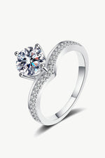 925 Sterling Silver Ring with 1 Carat Moissanite ALLOW 5-12 BUSINESS DAYS FOR SHIPPING